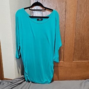 NWOT Made By Johnny Turquoise Tunic Top